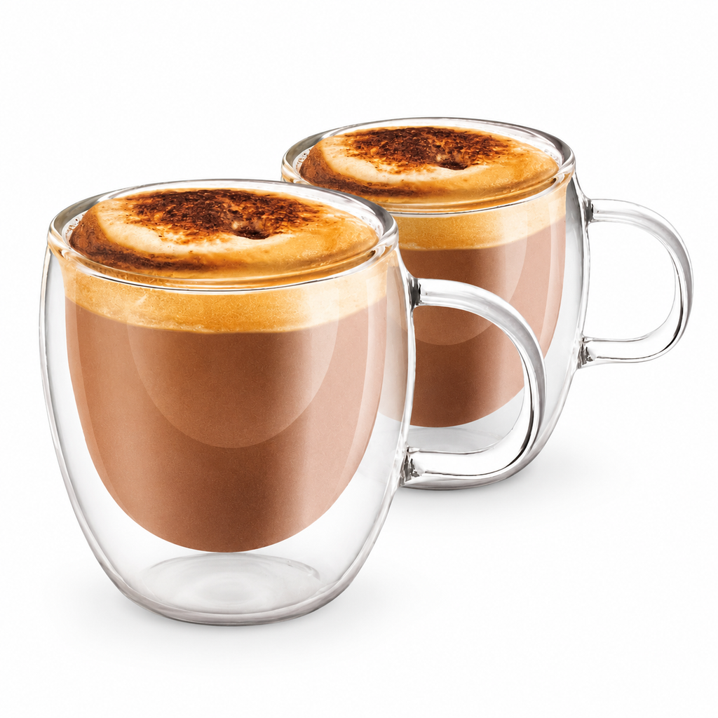 Tasses double paroi à macchiato lot de 2 – 150 ml