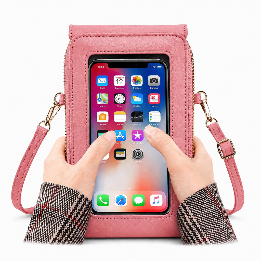 Sac à bandoulière multifonction rose