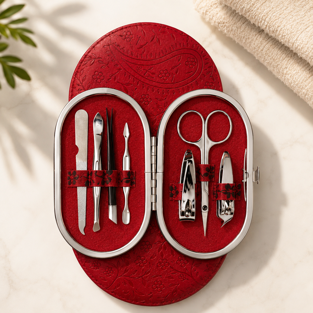 Ensemble de Manucure – 7 pièces Rouge