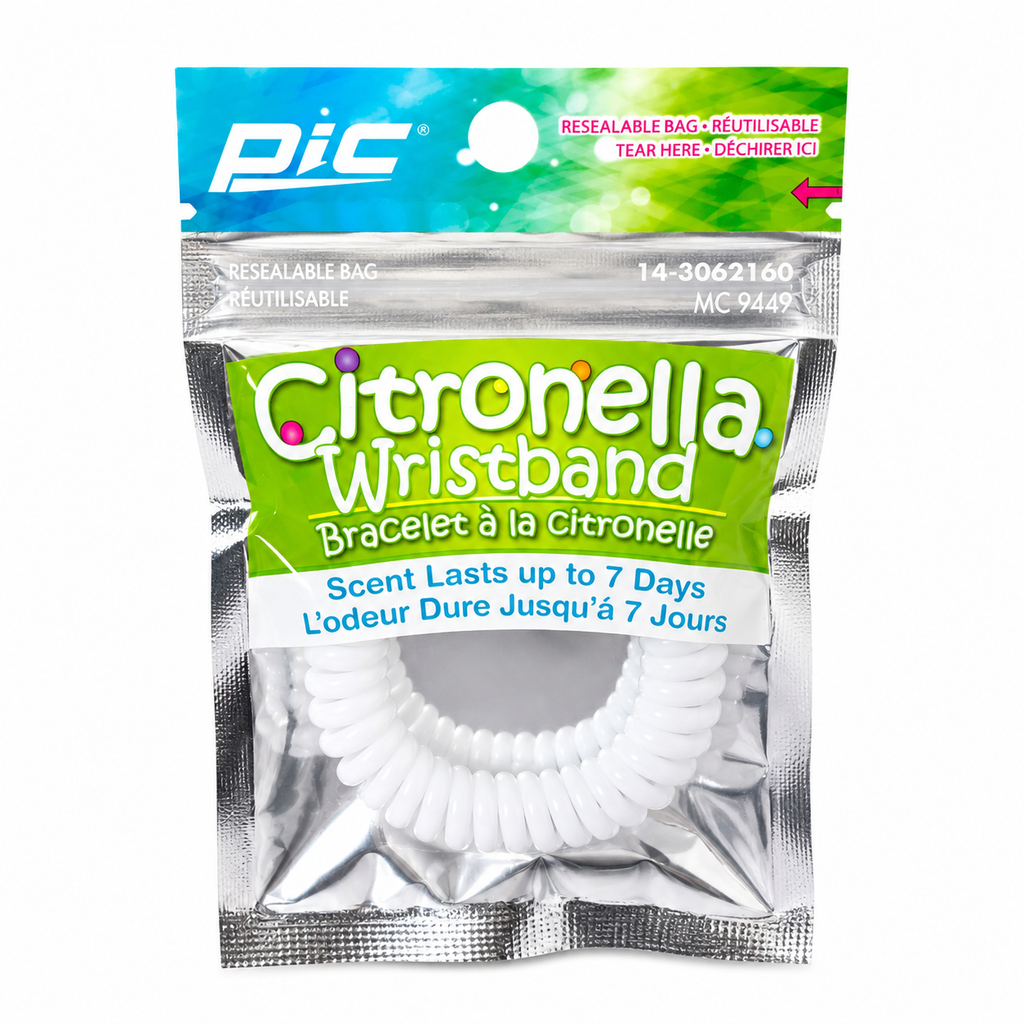Bracelet à la citronnelle Blanc – Diffusion jusqu'à 7 jours