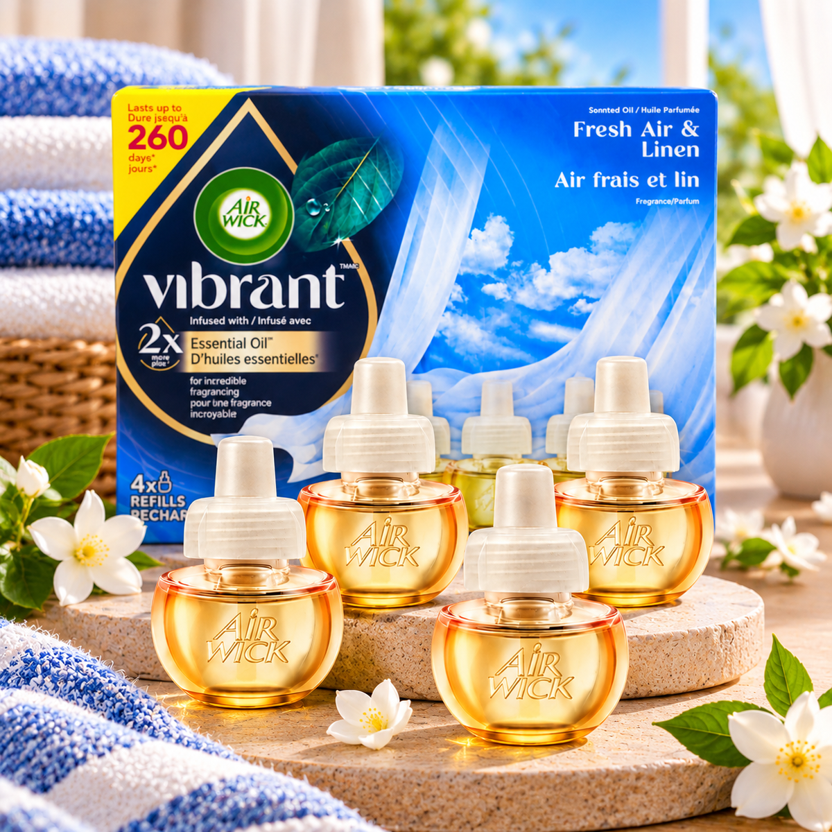 Recharges pour diffuseur Air Wick – lot de 4