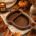 Plateau décoratif en bois en forme de gland