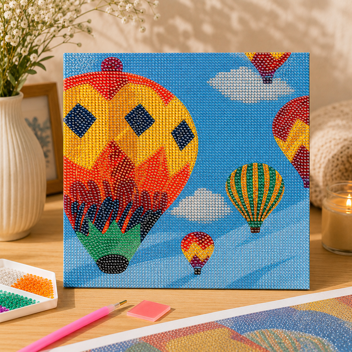 Diamond Painting – Montgolfières 30 x 30 cm
