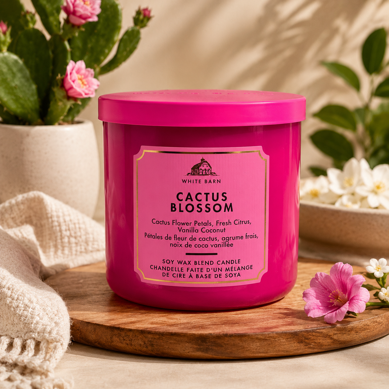Bougie 3 mèches - Cactus Blossom