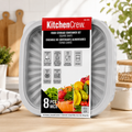 Contenants alimentaires carrés KitchenCrew - 8 pièces