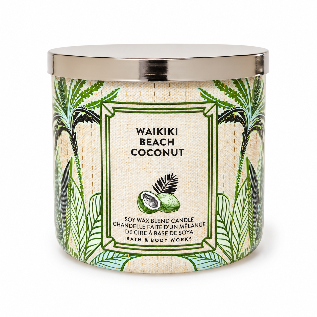 Bougie 3 mèches - Waikiki Beach Coconut