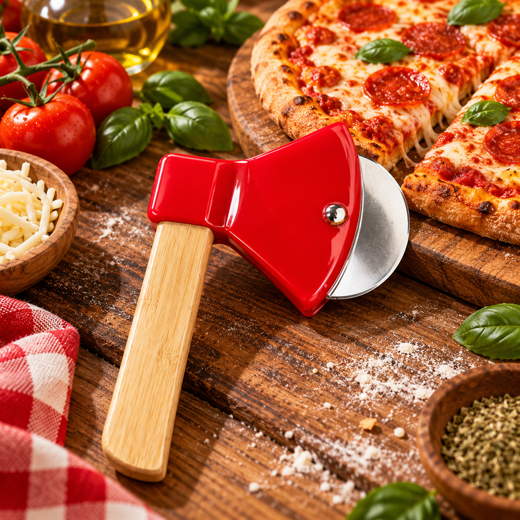 Coupe-pizza à la hache - Rouge