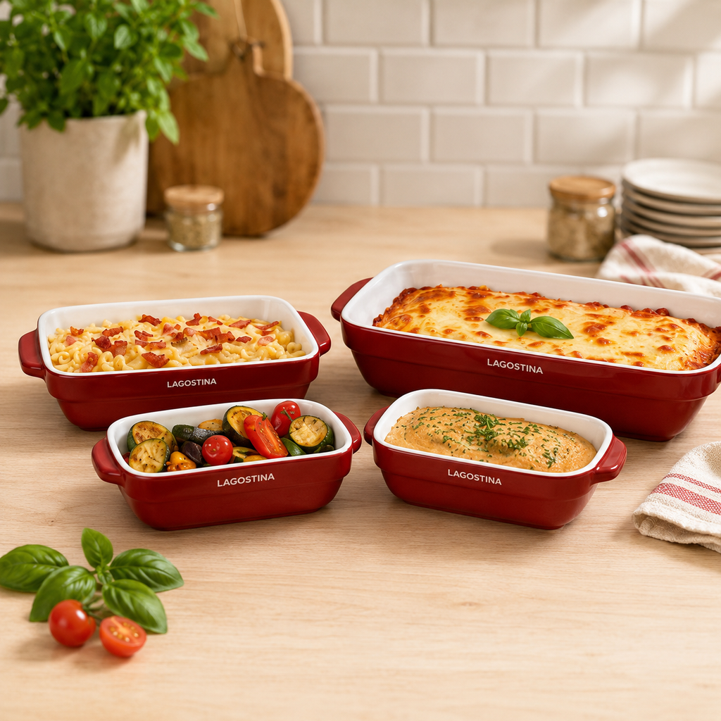 Lagostina - Plats de cuisson en céramique 4 pièces