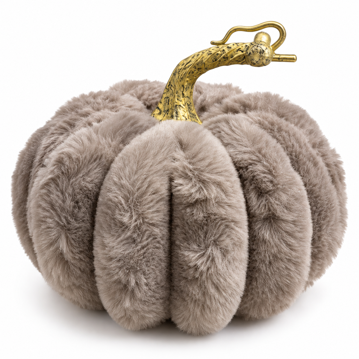 Citrouille décorative en fausse fourrure