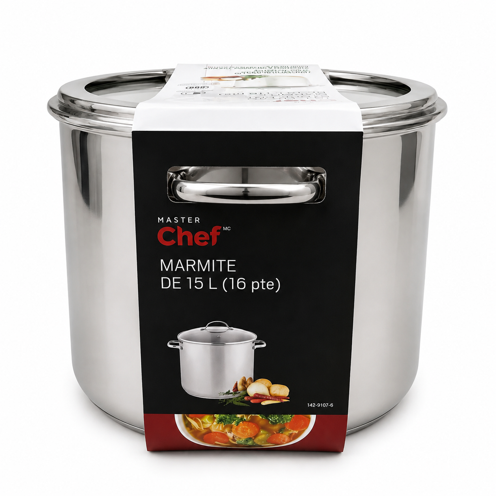 Master Chef - Marmite en acier inoxydable 15 L