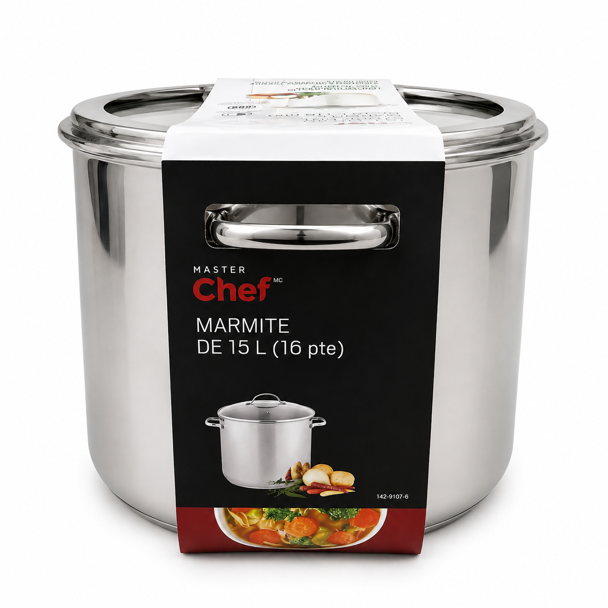 Master Chef - Marmite en acier inoxydable 15 L