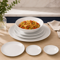 Service de vaisselle en porcelaine blanche – 12 pièces