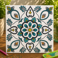 Diamond Painting Mandala floral - 20 x 20 cm