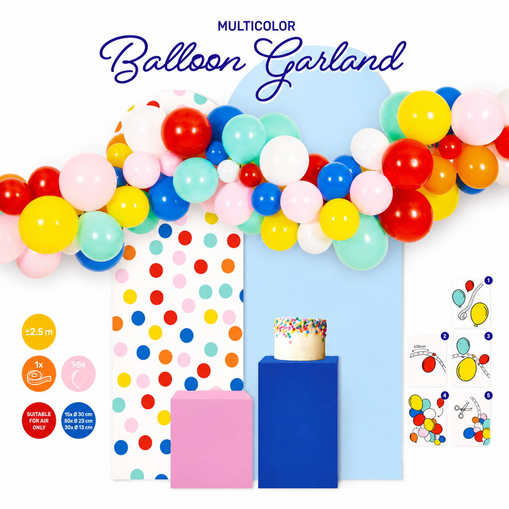 Kit guirlande de ballons multicolore