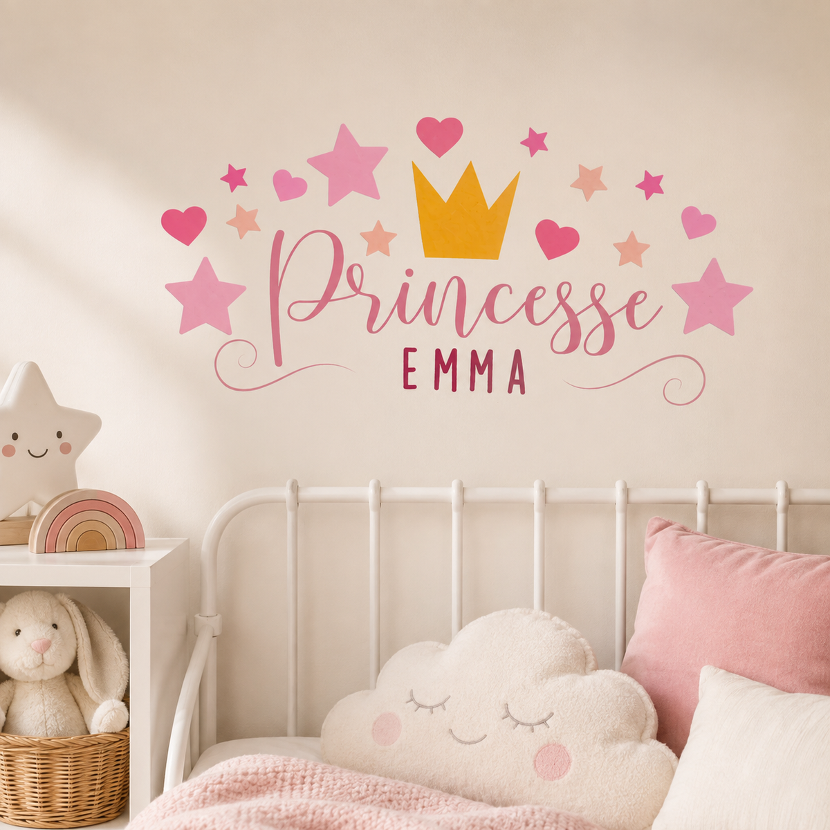 Autocollants muraux Princesse personnalisable