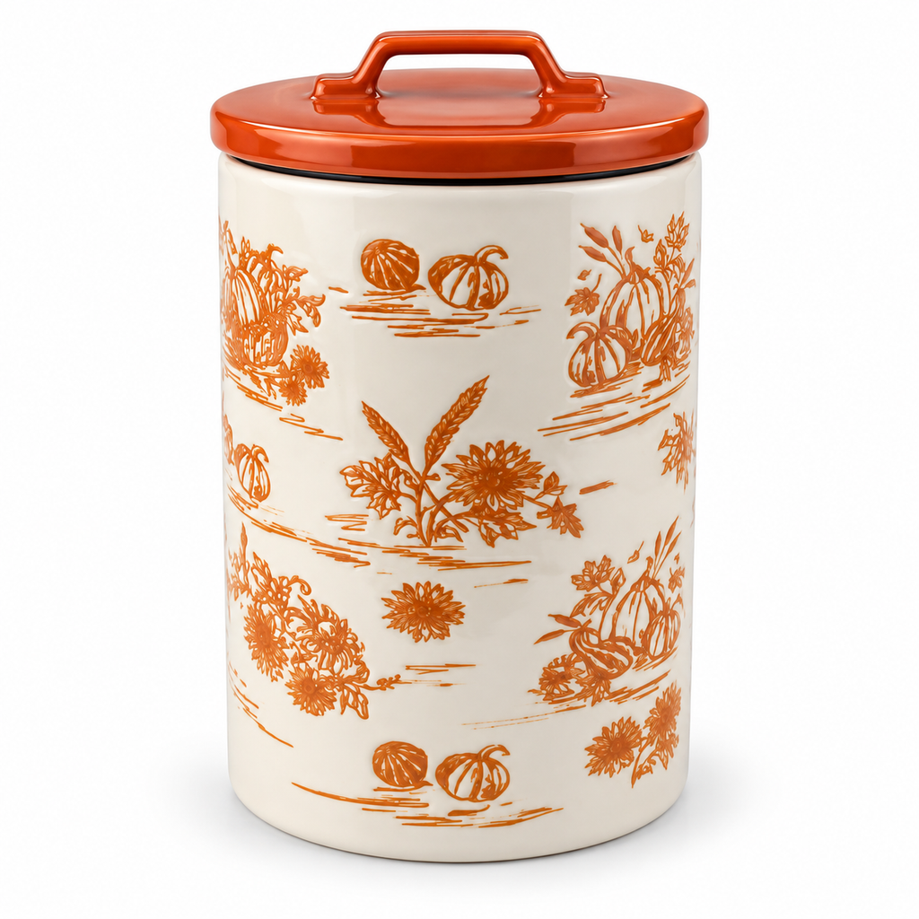 Pot de conservation avec couvercle – Motif automnal