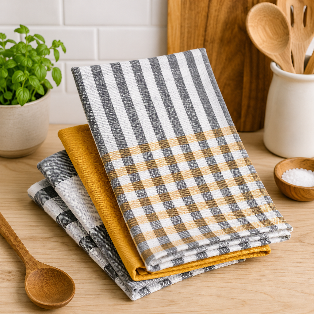 Serviettes de cuisine à rayures - Lot de 3