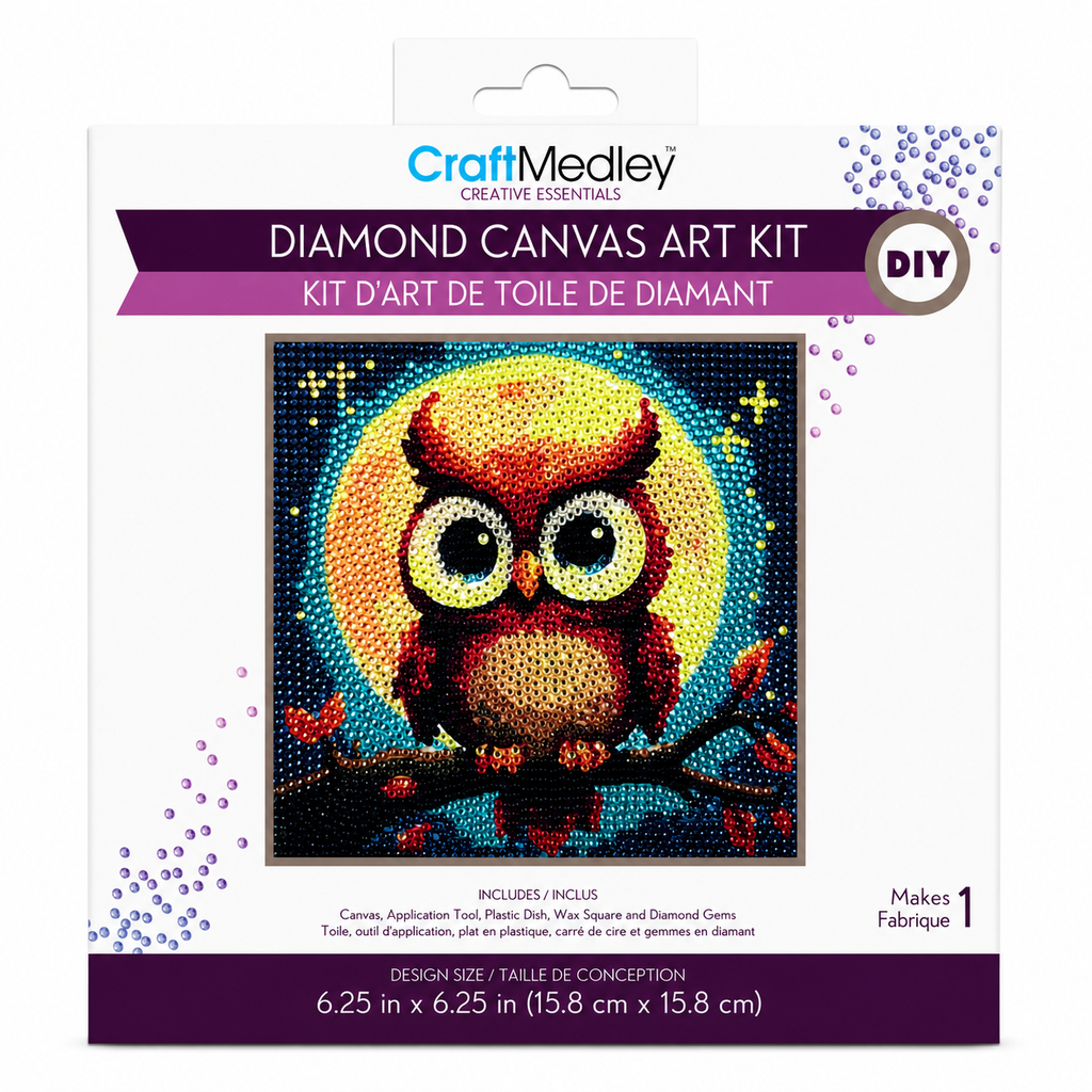 Diamond Painting Hibou - 15,8 x 15,8 cm
