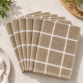 Lot de 6 lavettes en ratine S&CO – Beige
