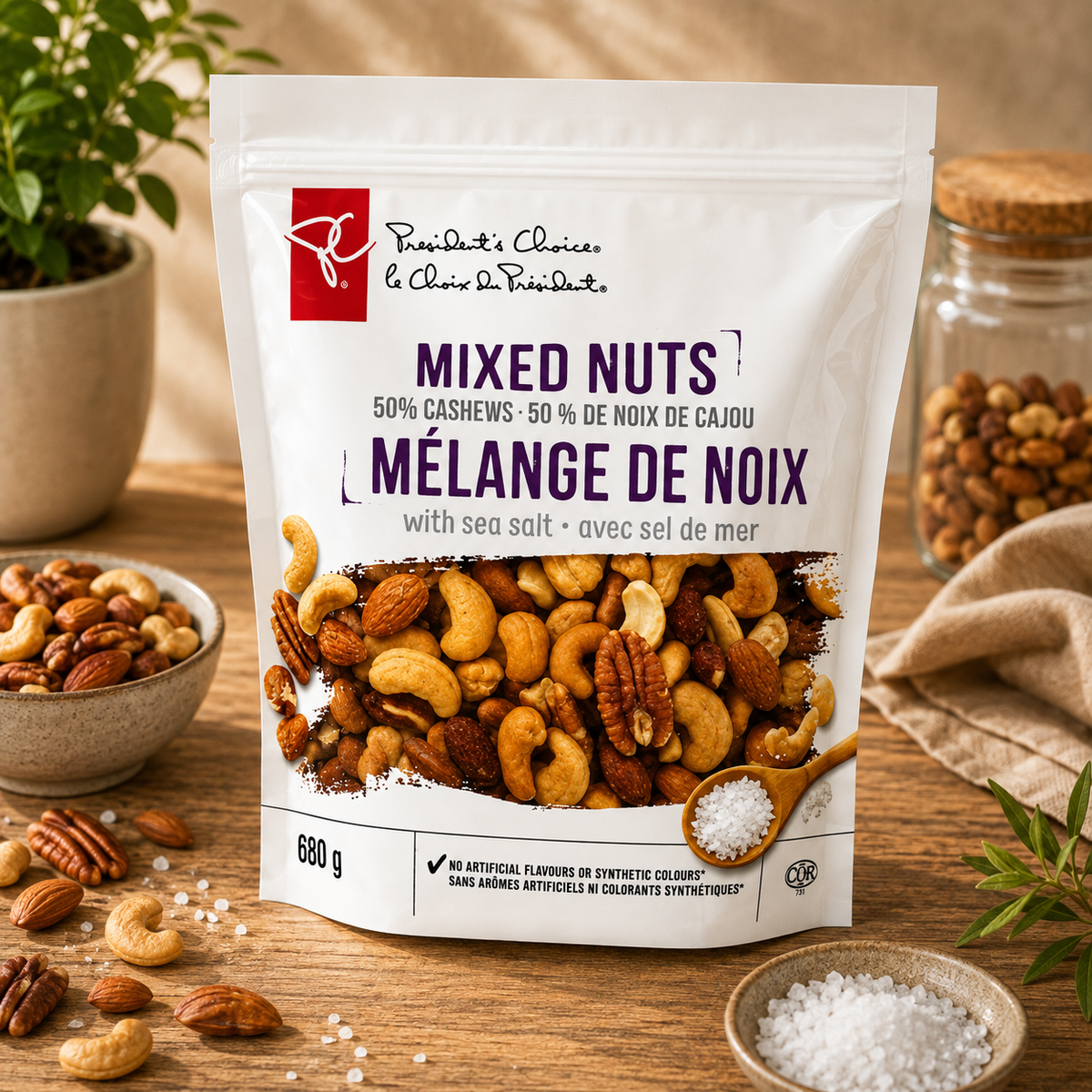 Mélange de noix au sel de mer – 680 g