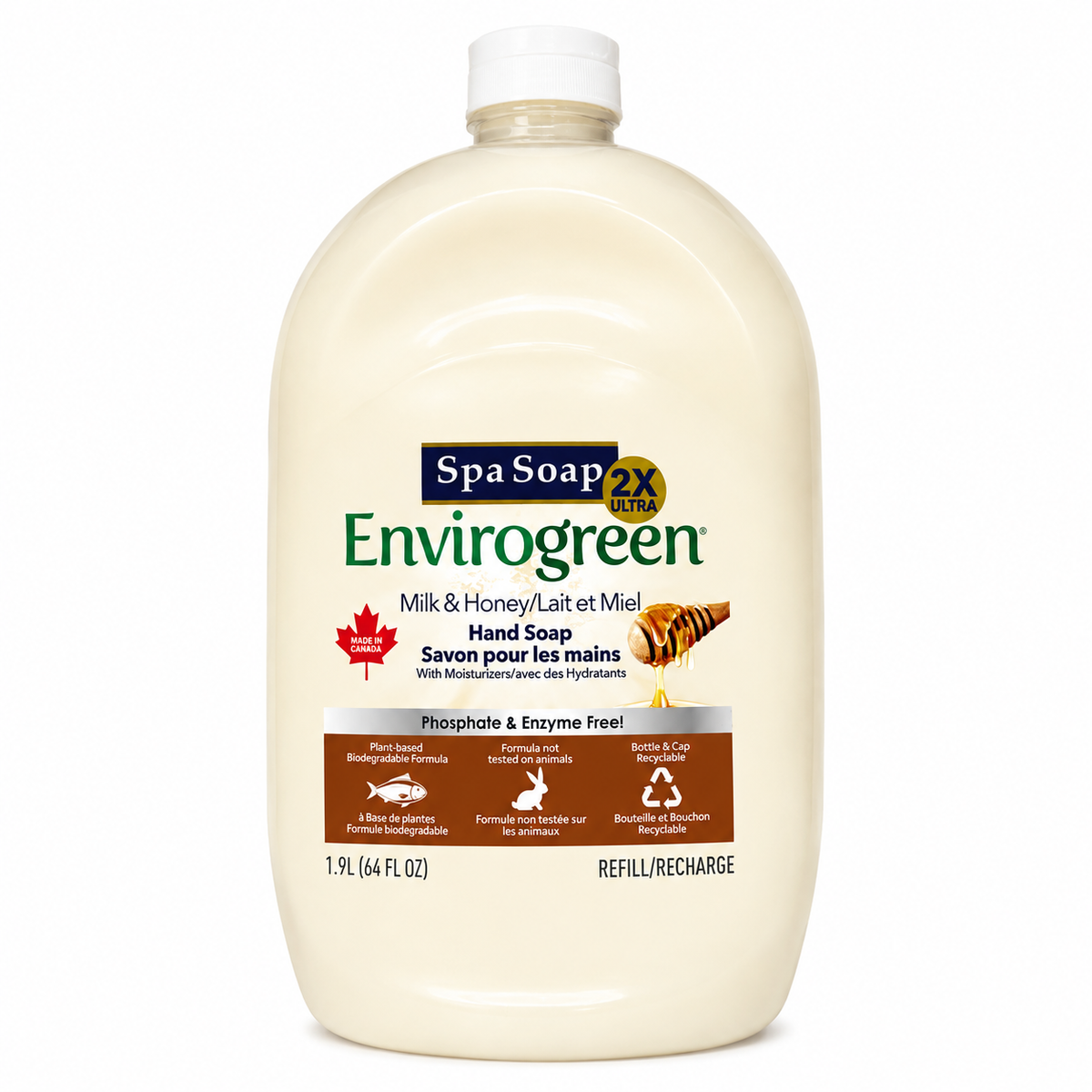 Spa Soap – Savon liquide au Lait & Miel Recharge 1,9 L