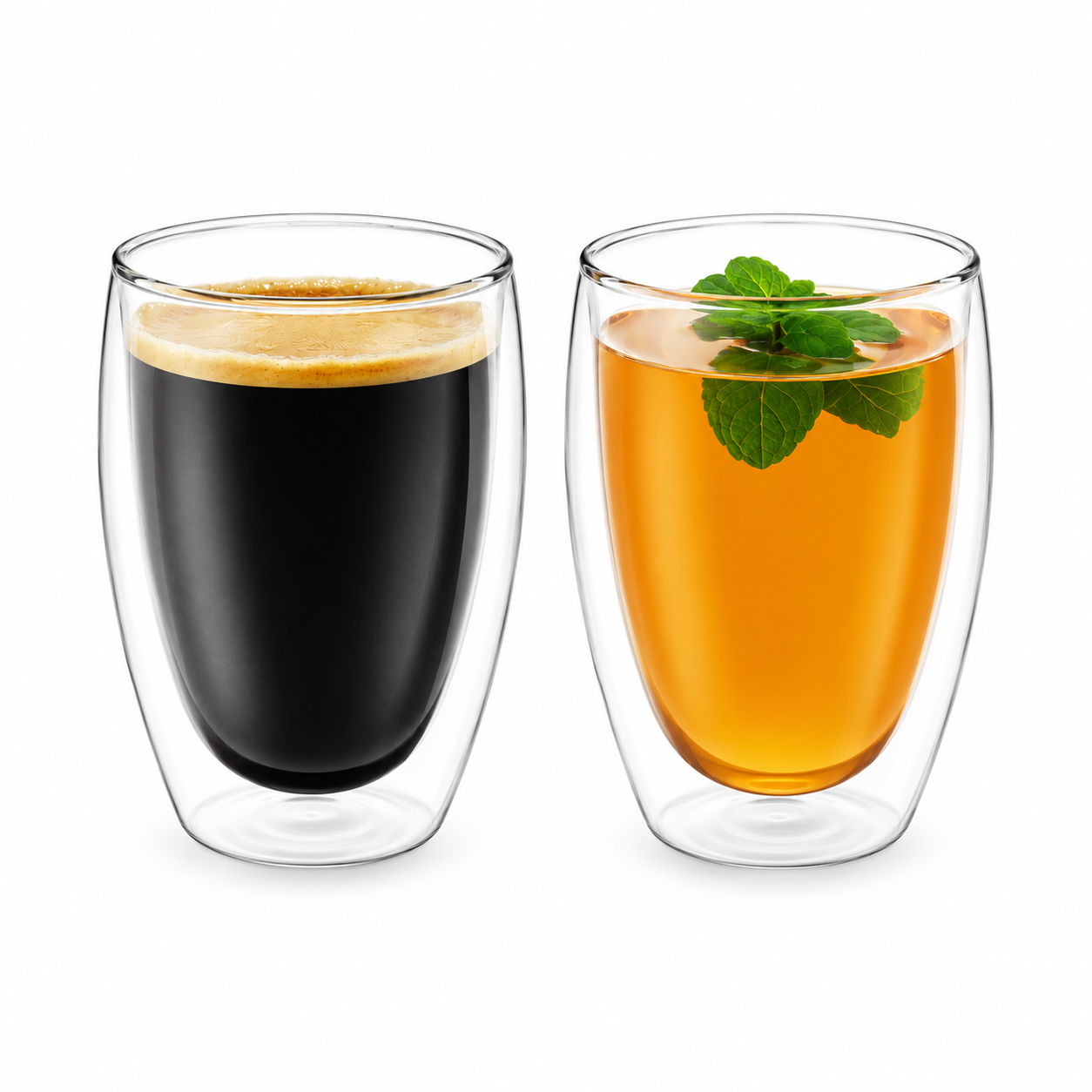 Verres double paroi à thé glacé lot de 2 – 450 ml