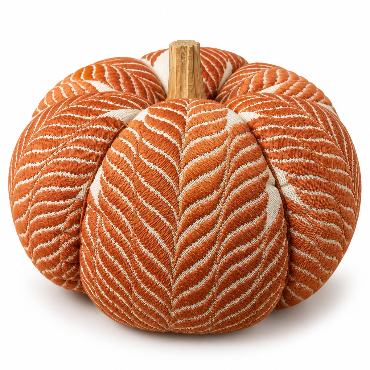 Citrouille décorative en tissu à motifs