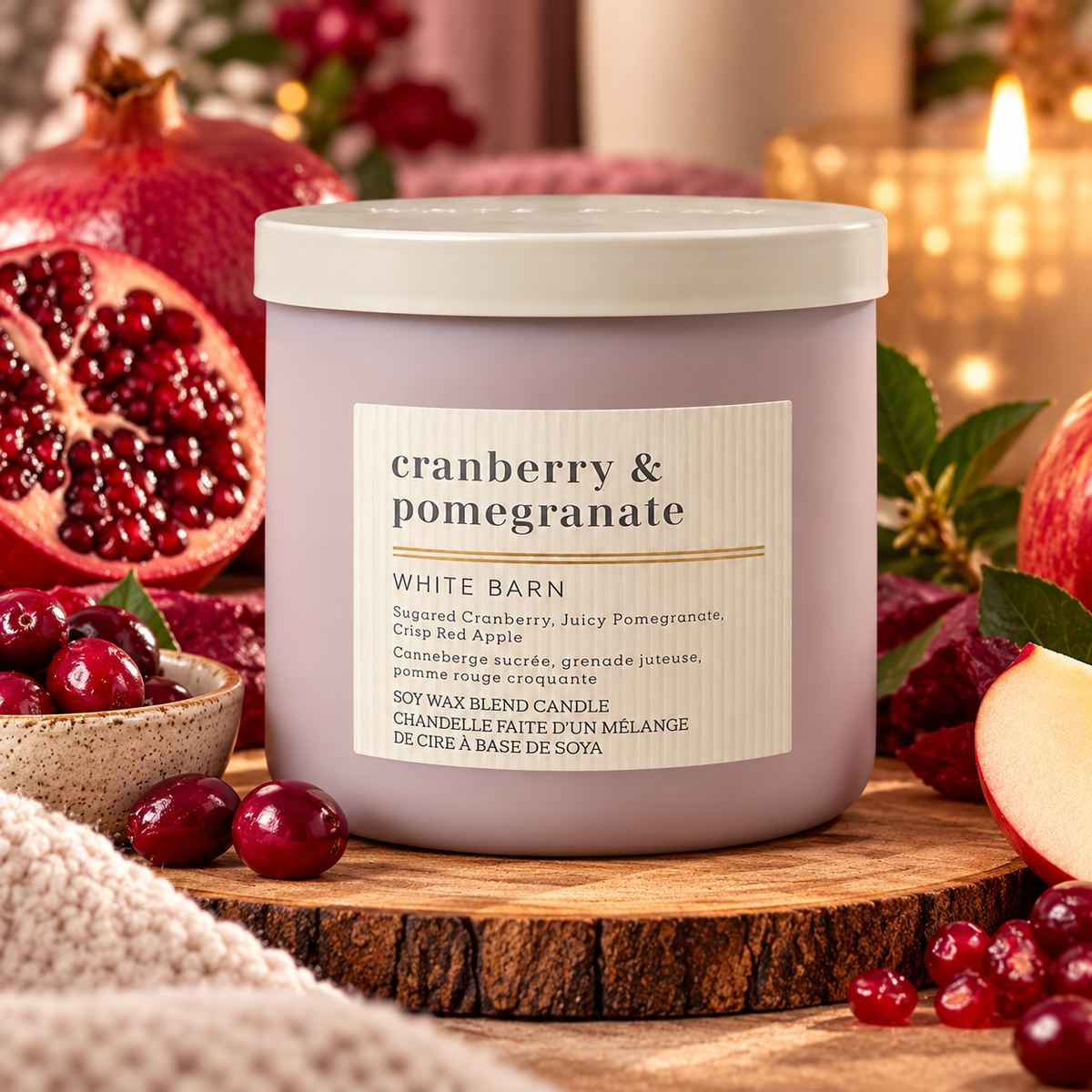 Bougie 3 mèches - Cranberry & Pomegranate
