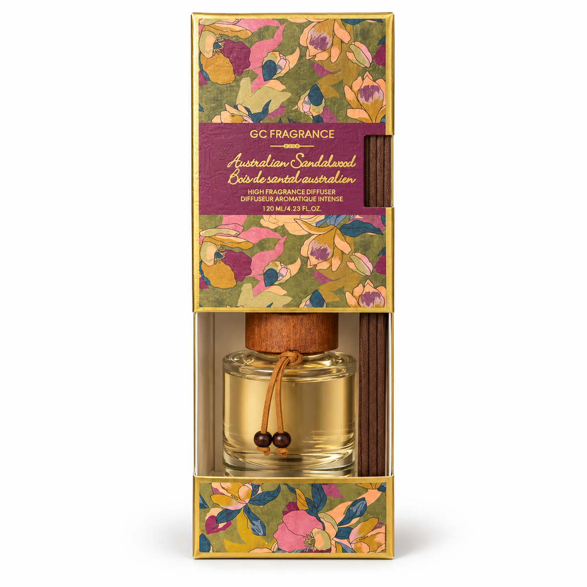 Diffuseur à bâtonnets – Bois de santal australien – 120 ml