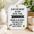 Plaque décorative à message humoristique