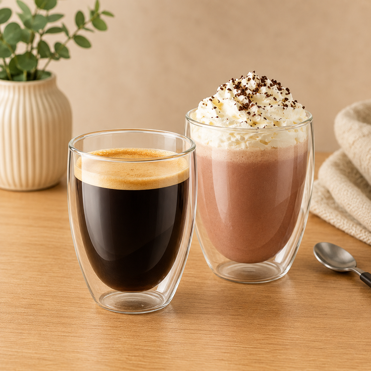 Verres double paroi à latte glacé lot de 2 – 350 ml