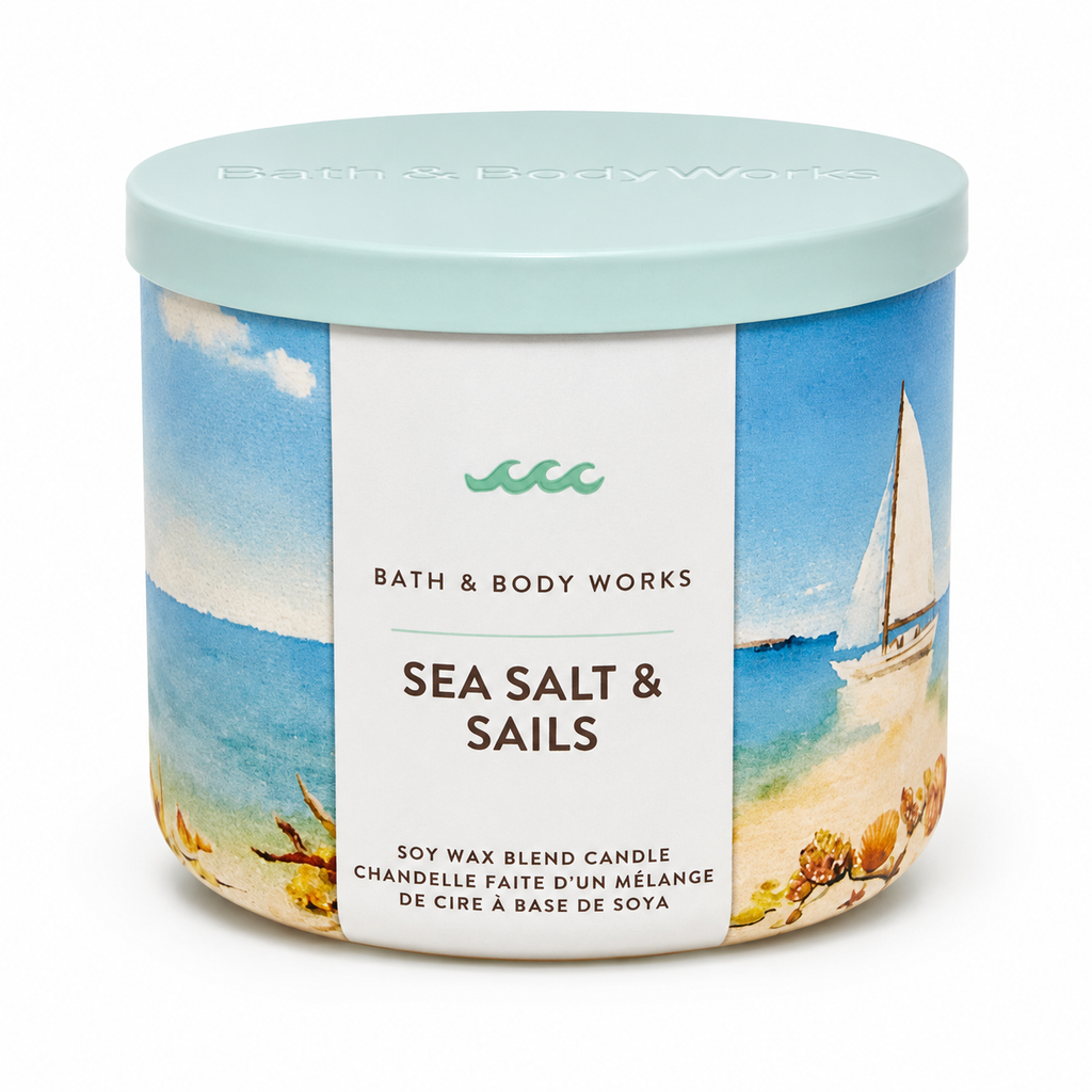Bougie 3 mèches – Sea Salt & Sails