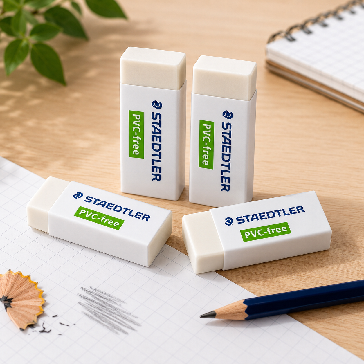 Gommes Staedtler PVC-Free - Lot de 4