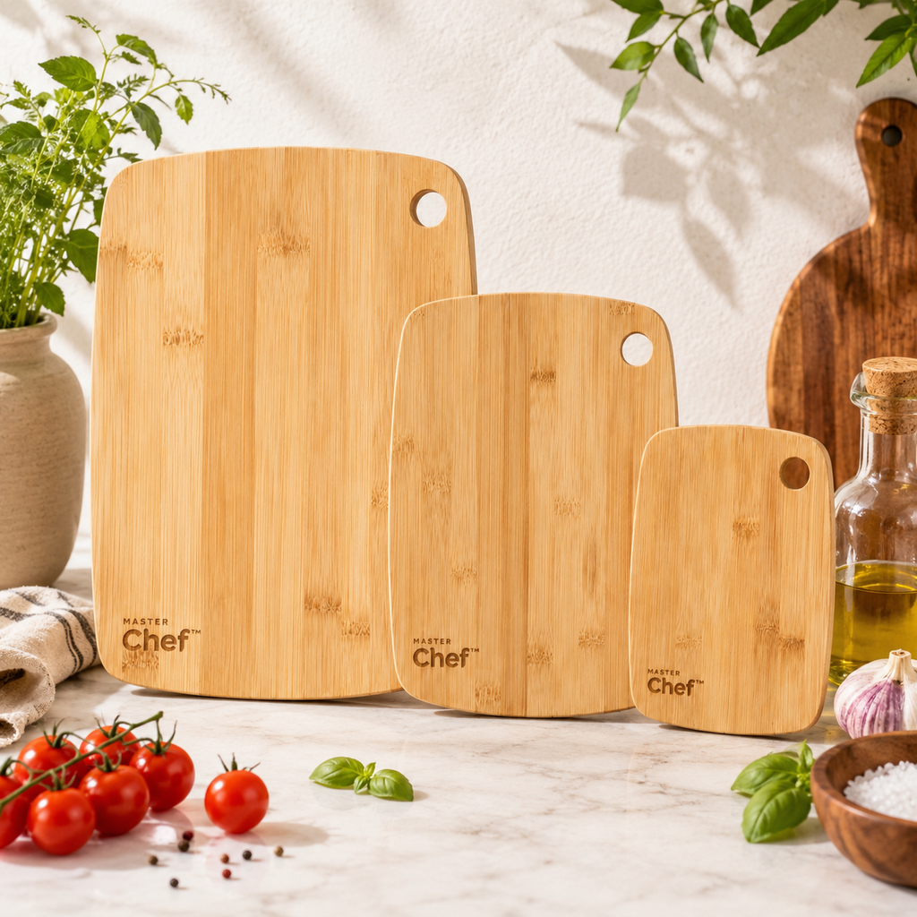 Planches à découper en bambou - Lot de 3