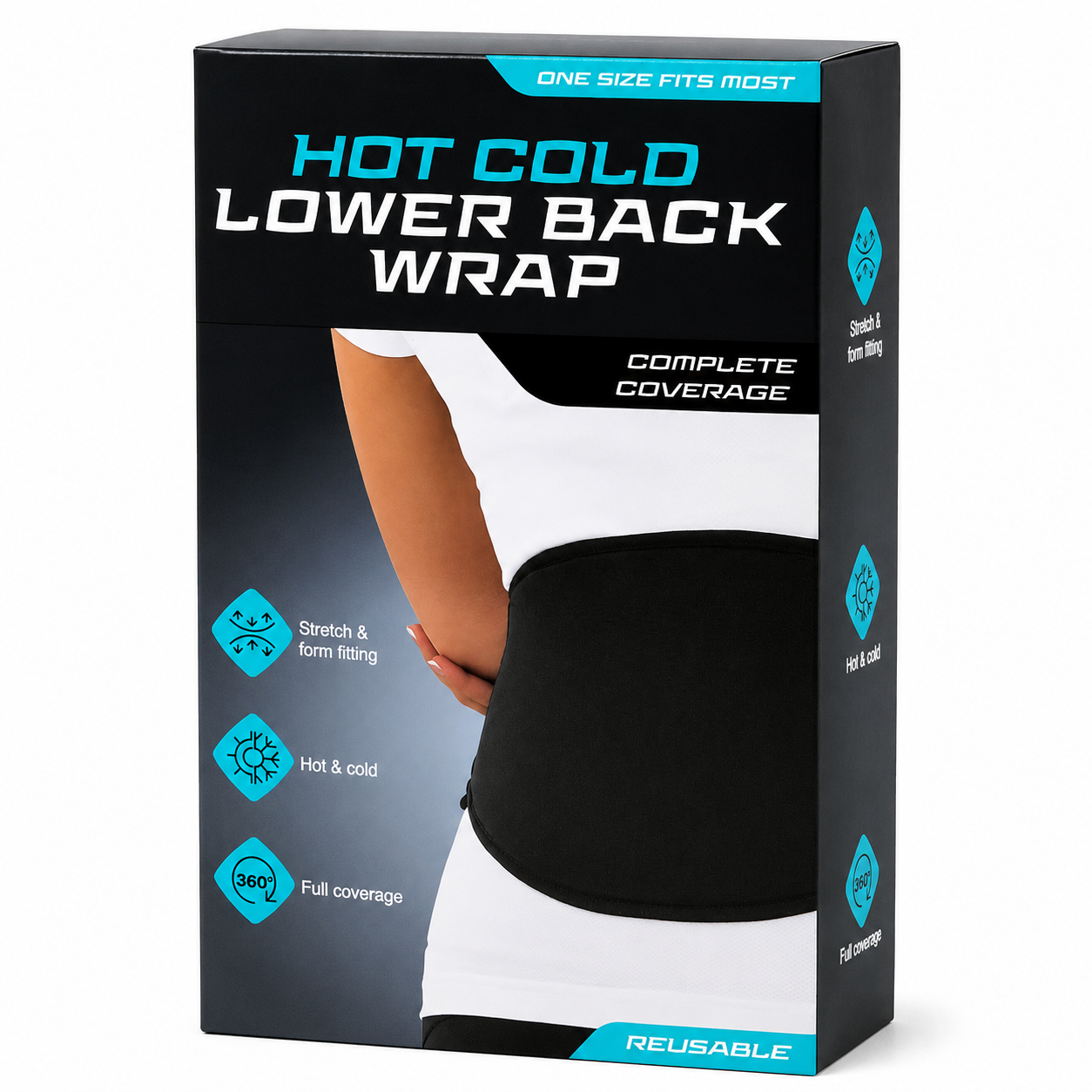 Ceinture lombaire chaud/froid réutilisable