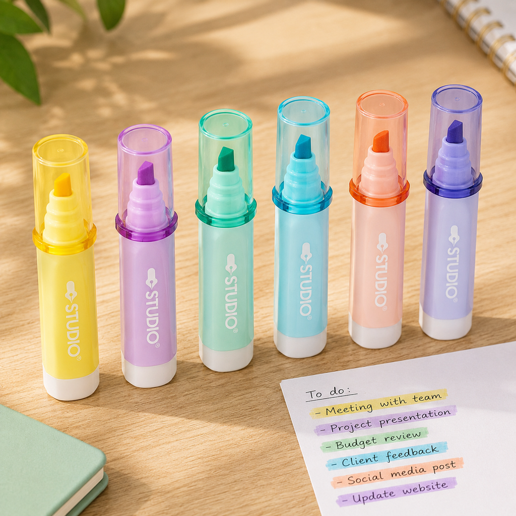 Surligneurs pastel - Lot de 6