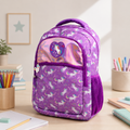 Sac à dos scolaire Licorne – 40 x 28 cm Violet