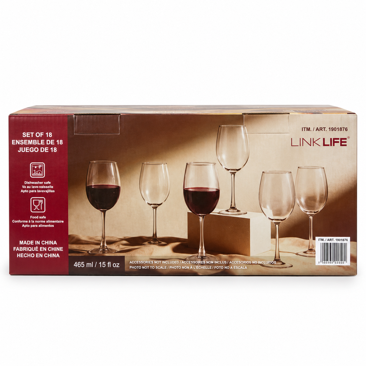 Ensemble de 18 verres à vin