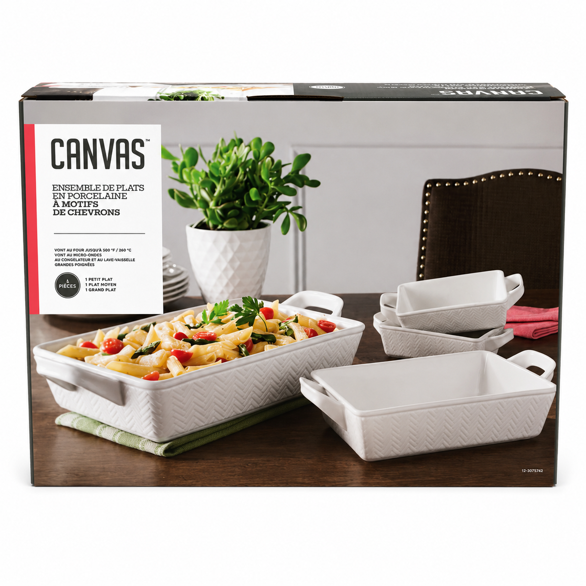 Plats de cuisson en porcelaine - lot de 4