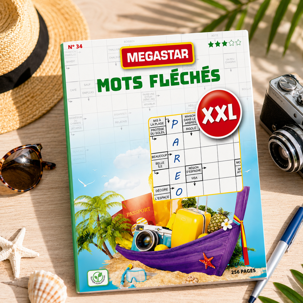 Livre de mots fléchés XXL – 256 pages