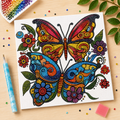Diamond Painting Papillons – 30 x 30 cm