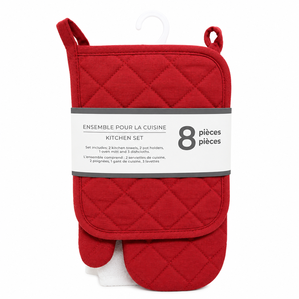 Ensemble de cuisine 8 pièces – Rouge