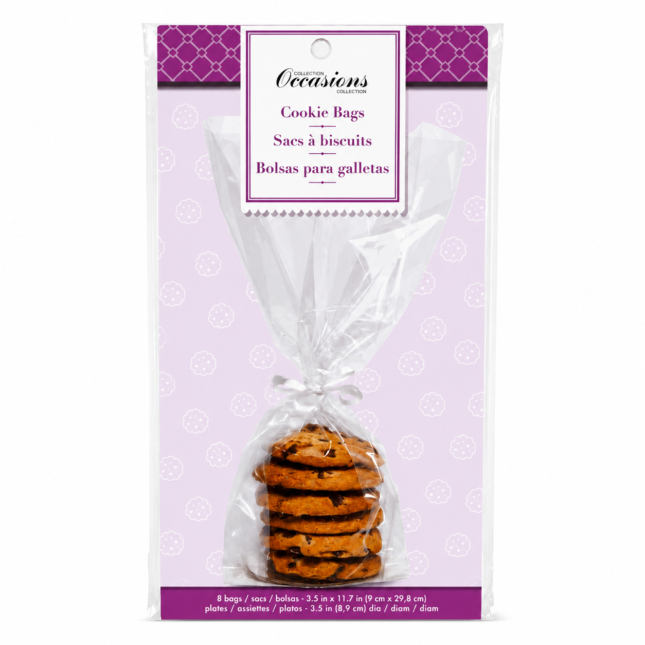 Sacs à biscuits transparents - 8 Sacs