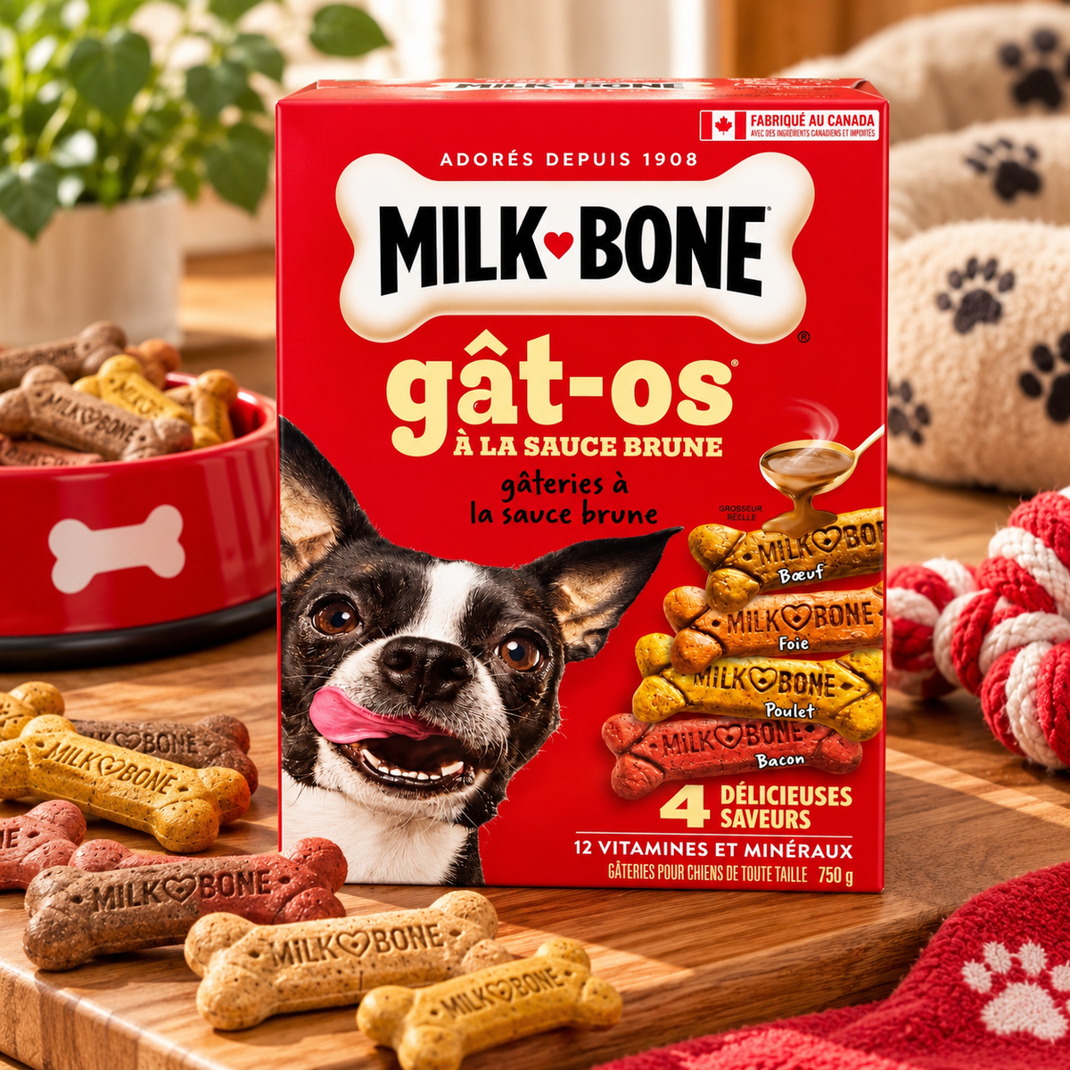 Friandises pour chiens aux 4 saveurs – 750 g