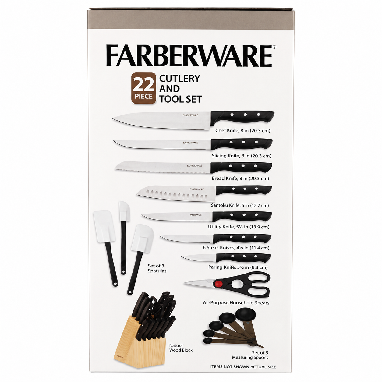 Farberware - Bloc de couteaux et accessoires 22 pièces