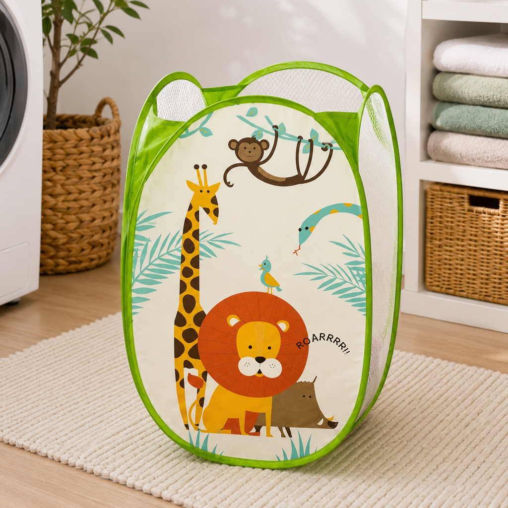 Panier à linge pliable Pop Up – Motif Jungle