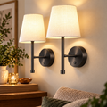 Appliques murales rechargeables noire – Lot de 2