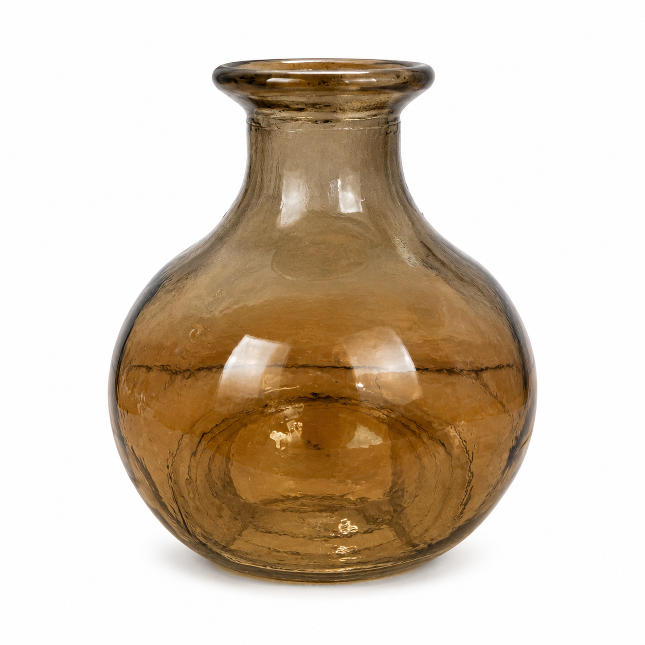 Vase décoratif en verre recyclé – Grand Forme ronde