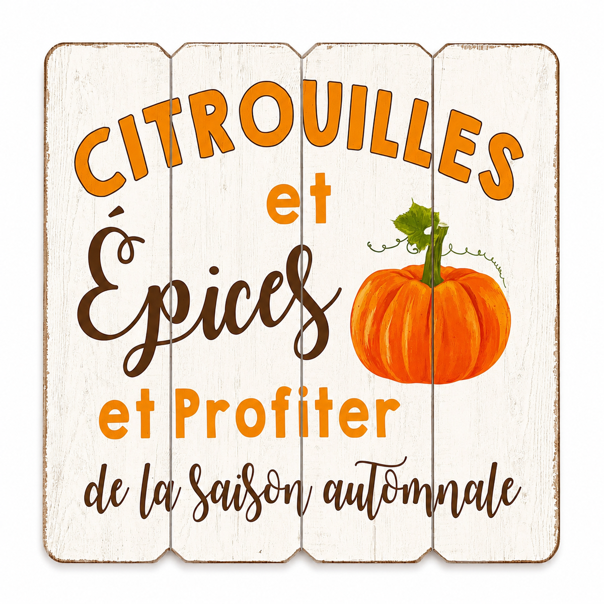 Panneau décoratif « Citrouilles et épices »