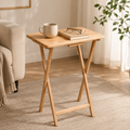 Table pliante en bois naturel